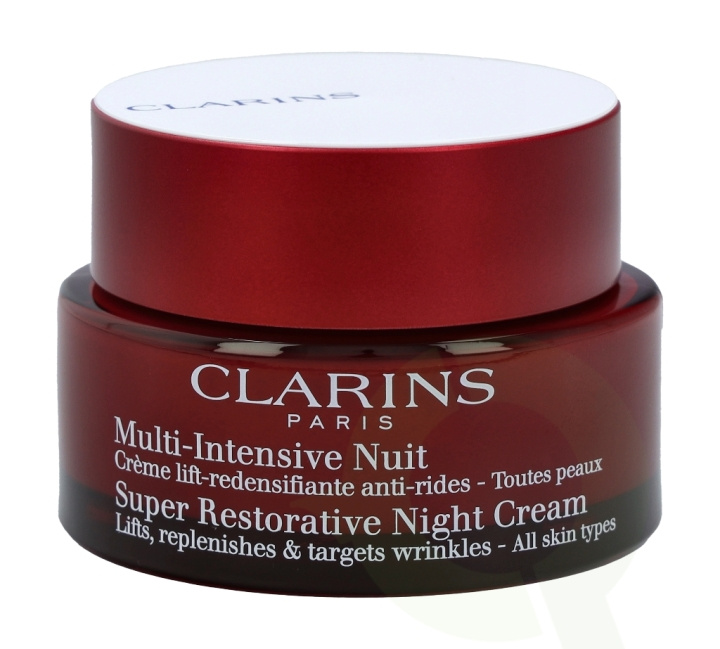 Clarins Super Restorative Night Cream 50 ml All Skin Types i gruppen SKÖNHET & HÄLSA / Hudvård / Ansiktsvård / Ansiktskräm hos TP E-commerce Nordic AB (C48813)