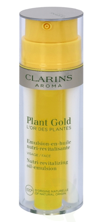 Clarins Plant Gold Nutri-Revitalizing Oil-Emulsion 35 ml All Skin Types i gruppen SKÖNHET & HÄLSA / Hudvård / Ansiktsvård / Dagkräm hos TP E-commerce Nordic AB (C48877)