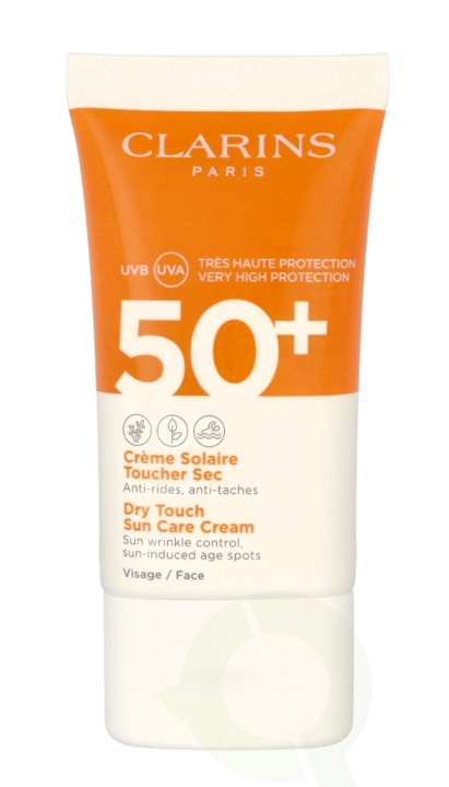 Clarins Dry Touch Sun Care Cream SPF50+ 50 ml Face i gruppen SKÖNHET & HÄLSA / Hudvård / Solskydd & Tanning / Solskydd hos TP E-commerce Nordic AB (C48896)