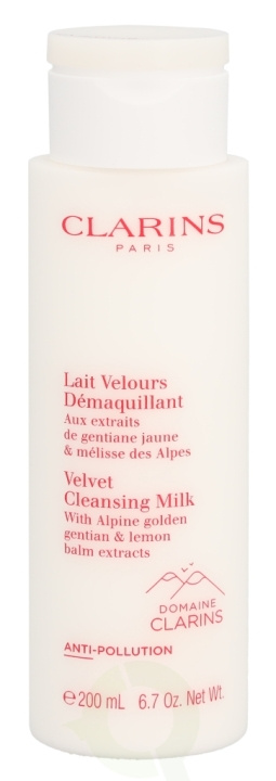 Clarins Velvet Cleansing Milk 200 ml With Alpine Golden Gentian & Lemon Balm Extracts i gruppen SKÖNHET & HÄLSA / Hudvård / Ansiktsvård / Rengöring hos TP E-commerce Nordic AB (C48912)
