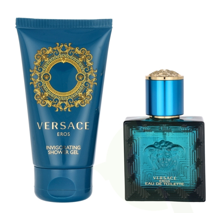 Versace Eros Pour Homme Giftset 80 ml Edt Spray 30ml/Shower Gel 50ml i gruppen SKÖNHET & HÄLSA / Presentkit / Presentkit För Honom hos TP E-commerce Nordic AB (C49076)