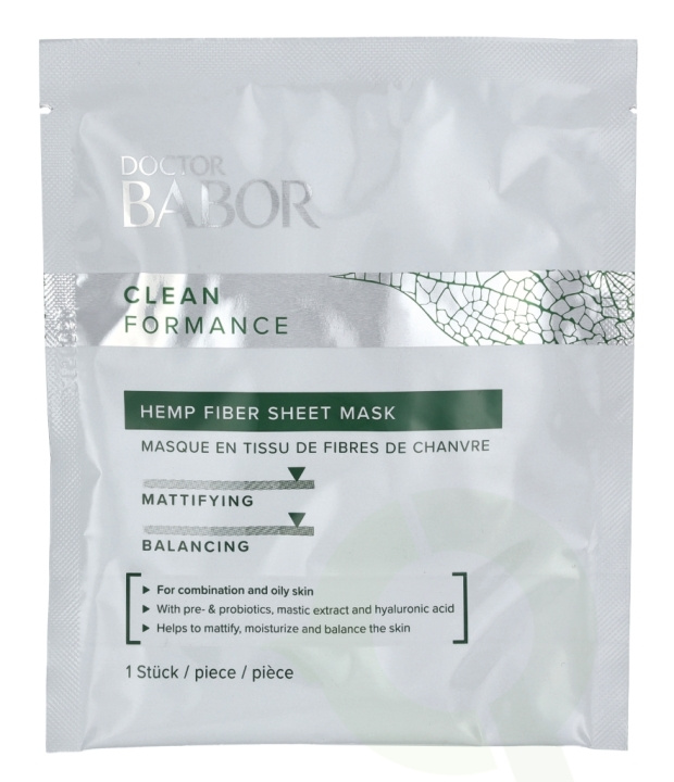 Babor Clean Formance Hemp Fiber Sheet Mask 1 Piece i gruppen SKÖNHET & HÄLSA / Hudvård / Ansiktsvård / Masker hos TP E-commerce Nordic AB (C49215)