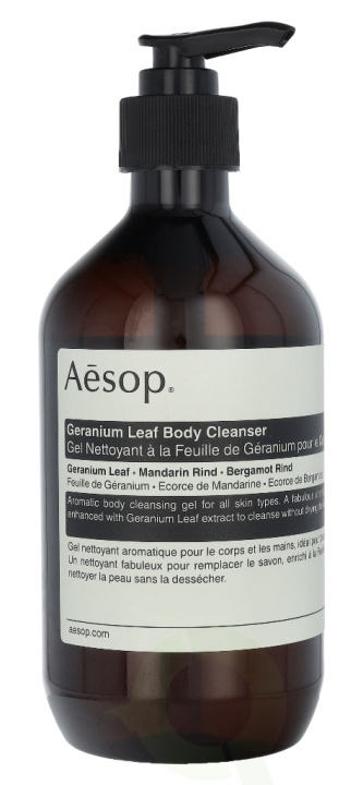 AESOP Geranium Leaf Body Cleanser 500 ml i gruppen SKÖNHET & HÄLSA / Hudvård / Kroppsvård / Bad & Duschcreme hos TP E-commerce Nordic AB (C49333)