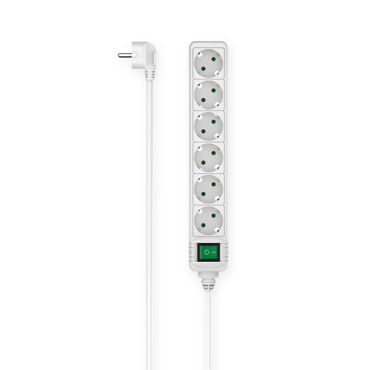 Hama Power Strip 6-way Switch White 3.0m i gruppen HEM, HUSHÅLL & TRÄDGÅRD / El & Belysning / Grenuttag hos TP E-commerce Nordic AB (C49452)