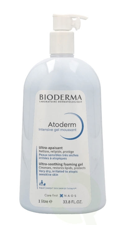 Bioderma Atoderm Intensive Gel Moussant 1000 ml Very Dry, Irritated To Atopic Sensitive Skin i gruppen SKÖNHET & HÄLSA / Hudvård / Ansiktsvård / Rengöring hos TP E-commerce Nordic AB (C49581)