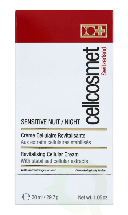 Cellcosmet Sensitive Night Cream 30 ml i gruppen SKÖNHET & HÄLSA / Hudvård / Ansiktsvård / Nattkräm hos TP E-commerce Nordic AB (C49762)