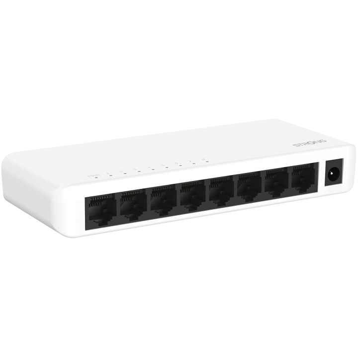 Strong 8-port Gigabitswitch Vit i gruppen DATORER & KRINGUTRUSTNING / Nätverk / Switchar / 10/100/1000Mbps hos TP E-commerce Nordic AB (C49973)