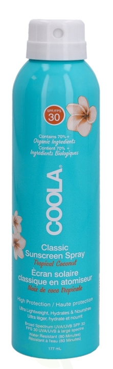 Coola Classic Body Sunscreen Spray SPF30 177 ml Tropical Coconut i gruppen SKÖNHET & HÄLSA / Hudvård / Solskydd & Tanning / Solskydd hos TP E-commerce Nordic AB (C49985)
