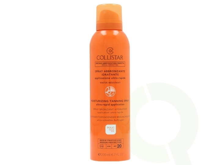 Collistar Moisturizing Tanning Spray SPF20 200 ml Medium Protection i gruppen SKÖNHET & HÄLSA / Hudvård / Solskydd & Tanning / Brun utan sol hos TP E-commerce Nordic AB (C50026)