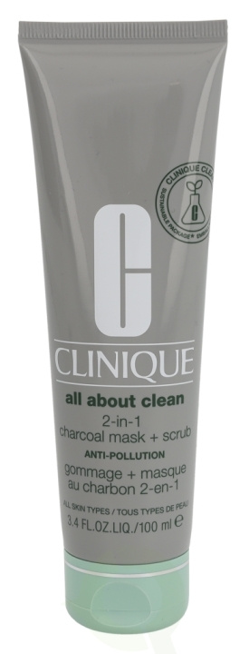 Clinique All About Clean 2-In-1 Charcoal Mask + Scrub 100 ml For All Skin Types i gruppen SKÖNHET & HÄLSA / Hudvård / Ansiktsvård / Masker hos TP E-commerce Nordic AB (C50308)