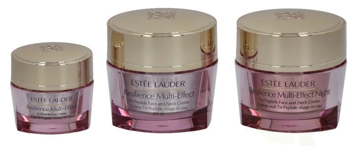 Estee Lauder E.Lauder Resilience Multi-Effect 3-To-Travel 115 ml Face & Neck Creme 50ml/Night Creme 50ml/Eye Creme 15ml i gruppen SKÖNHET & HÄLSA / Hudvård / Ansiktsvård / Dagkräm hos TP E-commerce Nordic AB (C51122)