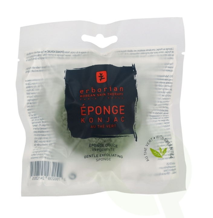 Erborian Konjac Sponge 1 Piece Green Tea i gruppen SKÖNHET & HÄLSA / Makeup / Verktyg & Sminkset / Borstar & Penslar hos TP E-commerce Nordic AB (C51286)
