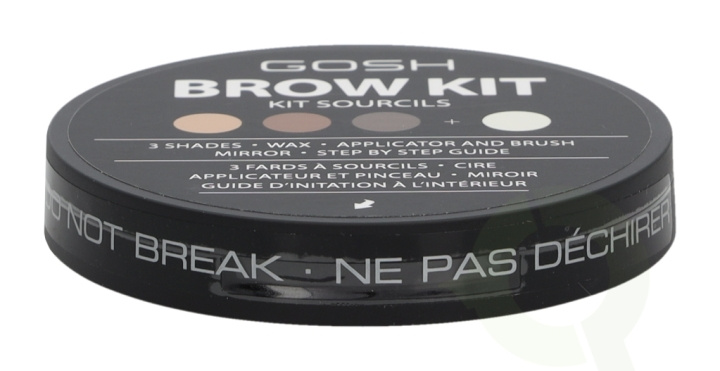 Gosh Brow Kit 8.96 g 3 Shades/Wax/Applicator & Brush i gruppen SKÖNHET & HÄLSA / Makeup / Ögon & Ögonbryn / Ögonbrynskit hos TP E-commerce Nordic AB (C51668)