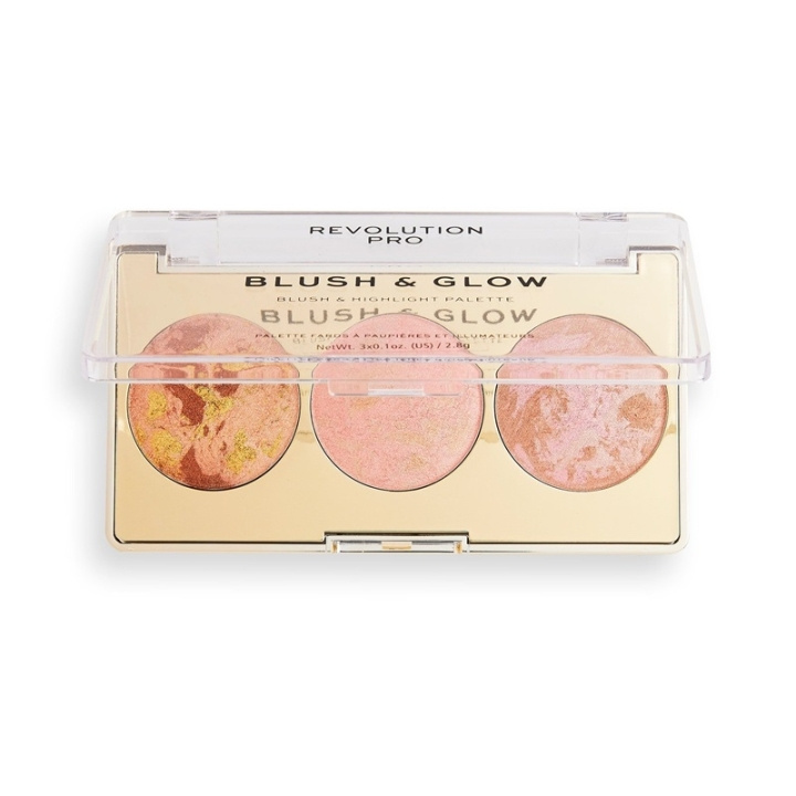 Makeup Revolution PRO Blush & Glow Palette - Peach Glow i gruppen SKÖNHET & HÄLSA / Makeup / Basmakeup / Rouge / Bronzer hos TP E-commerce Nordic AB (C51951)