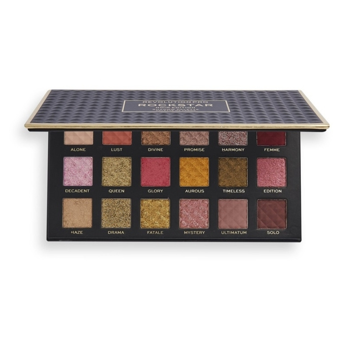 Makeup Revolution PRO Rockstar Shadow Palette Noir Edition i gruppen SKÖNHET & HÄLSA / Makeup / Ögon & Ögonbryn / Ögonskuggor hos TP E-commerce Nordic AB (C51956)