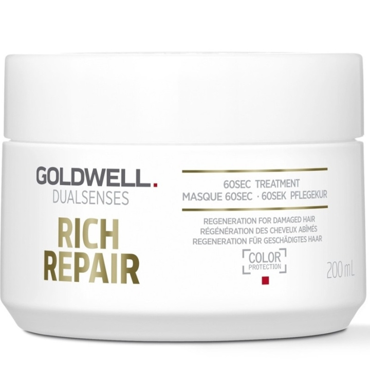 Goldwell Dualsenses Rich Repair 60sec Treatment 200ml i gruppen SKÖNHET & HÄLSA / Hår & Styling / Hårvårdsprodukter / Hårinpackning hos TP E-commerce Nordic AB (C51966)