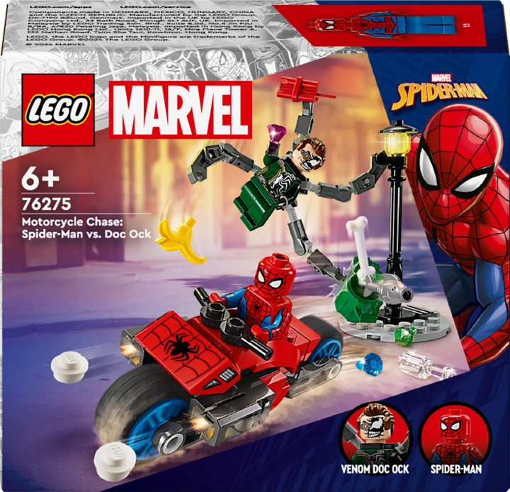 LEGO Super Heroes Marvel 76275 - Motorcycle Chase: Spider-Man vs. Doc Ock i gruppen LEKSAKER, BARN- & BABYPRODUKTER / Leksaker / Byggleksaker / Lego hos TP E-commerce Nordic AB (C52212)