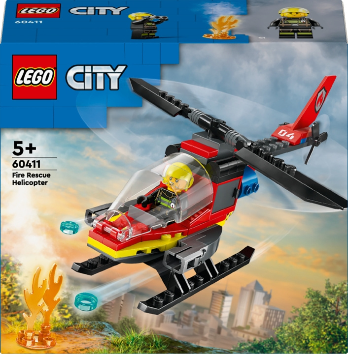 LEGO City Fire 60411 - Brandräddningshelikopter i gruppen LEKSAKER, BARN- & BABYPRODUKTER / Leksaker / Byggleksaker / Lego hos TP E-commerce Nordic AB (C52216)