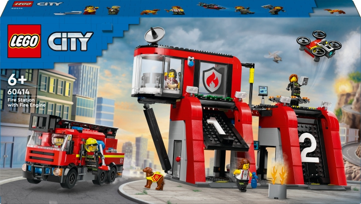 LEGO City Fire 60414 - Brandstation med brandbil i gruppen LEKSAKER, BARN- & BABYPRODUKTER / Leksaker / Byggleksaker / Lego hos TP E-commerce Nordic AB (C52219)