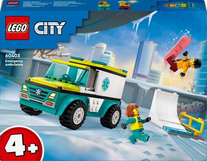 LEGO City Great Vehicles 60403 - Ambulans och snowboardåkare i gruppen LEKSAKER, BARN- & BABYPRODUKTER / Leksaker / Byggleksaker / Lego hos TP E-commerce Nordic AB (C52224)