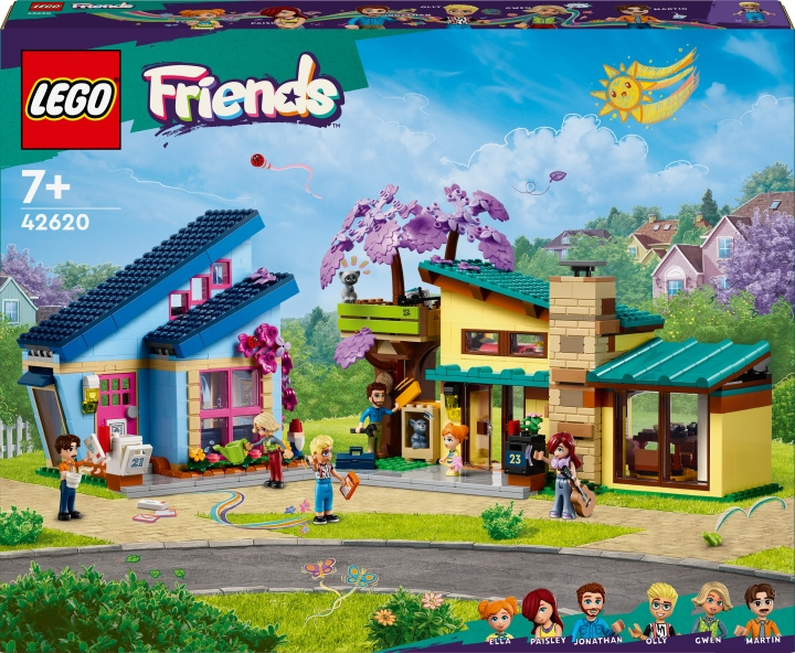 LEGO Friends 42620 - Olly and Paisley\'s Family Houses i gruppen LEKSAKER, BARN- & BABYPRODUKTER / Leksaker / Byggleksaker / Lego hos TP E-commerce Nordic AB (C52245)