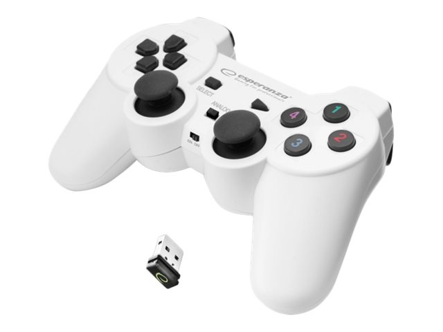 Esperanza GLADIATOR Gamepad PC Sony PlayStation 3 Vit i gruppen HEMELEKTRONIK / Spelkonsoler & Tillbehör / Sony PlayStation 3 hos TP E-commerce Nordic AB (C52352)