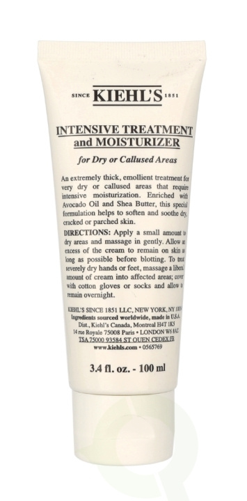 Kiehls Kiehl\'s Intensive Treatment and Moisturizer 100 ml i gruppen SKÖNHET & HÄLSA / Manikyr/Pedikyr / Fotkräm hos TP E-commerce Nordic AB (C52655)