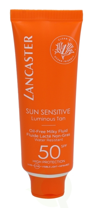 Lancaster Sun Sensitive Oil-Free Milky Fluid SPF50 50 ml Water Resistant i gruppen SKÖNHET & HÄLSA / Hudvård / Solskydd & Tanning / Solskydd hos TP E-commerce Nordic AB (C52731)