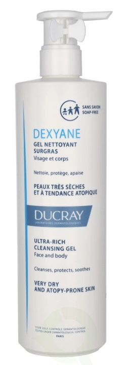 Ducray Dexyane Ultra-Rich Cleansing Gel 400 ml Face And Body - Very Dry i gruppen SKÖNHET & HÄLSA / Hudvård / Kroppsvård / Bad & Duschcreme hos TP E-commerce Nordic AB (C53212)