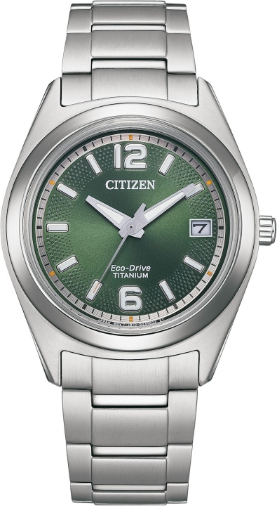 Citizen Eco-Drive Titanium FE6151-82X -armbandsur, 34 mm, grön i gruppen SPORT, FRITID & HOBBY / Accessoarer / Klockor hos TP E-commerce Nordic AB (C53384)