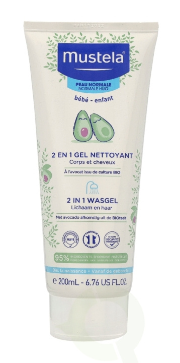 Mustela 2-In-1 Cleansing Gel 200 ml Normal Skin i gruppen SKÖNHET & HÄLSA / Hudvård / Kroppsvård / Bad & Duschcreme hos TP E-commerce Nordic AB (C53844)