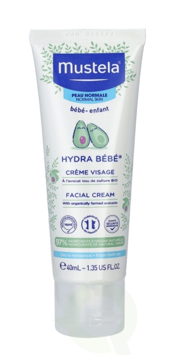Mustela Hydra Bebe Facial Cream 40 ml Normal Skin i gruppen SKÖNHET & HÄLSA / Hudvård / Ansiktsvård / Ansiktskräm hos TP E-commerce Nordic AB (C53845)