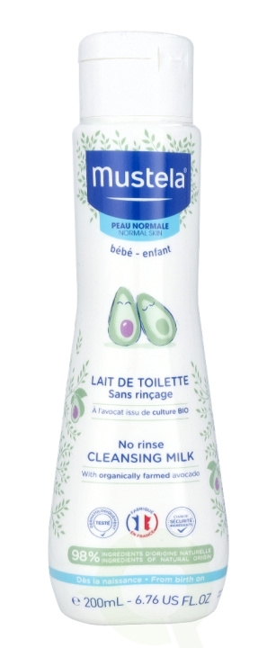 Mustela Bebe No Rinse Cleansing Milk 200 ml i gruppen SKÖNHET & HÄLSA / Hudvård / Kroppsvård / Bad & Duschcreme hos TP E-commerce Nordic AB (C53853)