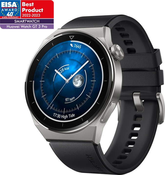 Huawei Watch GT 3 Pro - Smartwatch, 46 mm, titan / svart sportarmband i gruppen SPORT, FRITID & HOBBY / Smartwatch & Aktivitetsarmband / Smartwatches hos TP E-commerce Nordic AB (C54005)