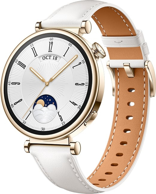Huawei Watch GT4 Classic - Smartwatch, 41 mm, Guld/vit i gruppen SPORT, FRITID & HOBBY / Smartwatch & Aktivitetsarmband / Smartwatches hos TP E-commerce Nordic AB (C54071)