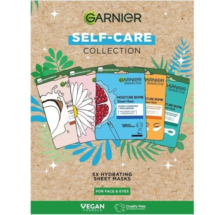 Garnier Selfcare Collection 5 Hydrating Sheet Masks i gruppen SKÖNHET & HÄLSA / Hudvård / Ansiktsvård / Masker hos TP E-commerce Nordic AB (C54115)