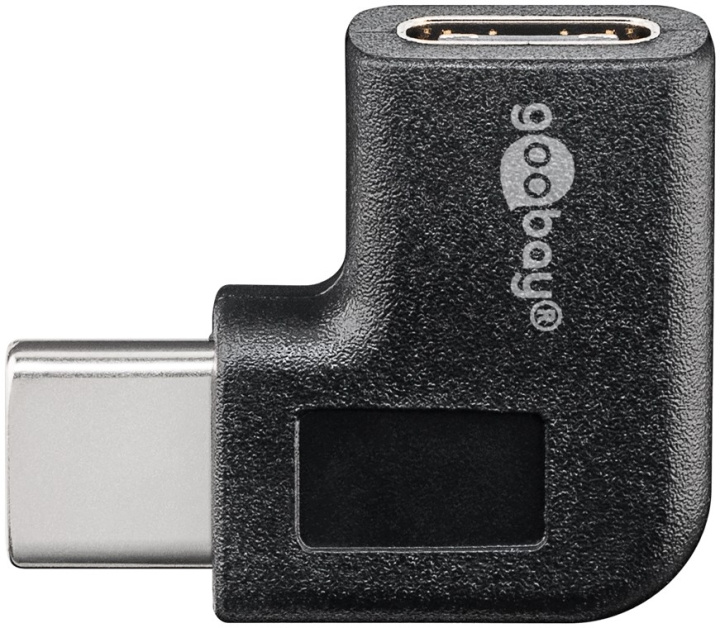 Goobay Adapter USB-C™ till USB-C™ 90°, svart USB-C™ uttag > USB-C™ plugg i gruppen DATORER & KRINGUTRUSTNING / Datorkablar / USB-kablar / USB-C hos TP E-commerce Nordic AB (C54121)