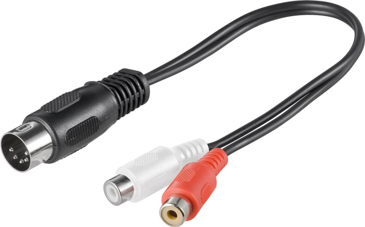 Goobay Adapter för ljudkabel, DIN-uttag till stereo RCA-kontakt DIN plugg 180 ° (5-pin) > 2x RCAuttag (ljud vänster / höger) i gruppen HEMELEKTRONIK / Kablar & Adaptrar / Ljud Analog / Adaptrar hos TP E-commerce Nordic AB (C54122)