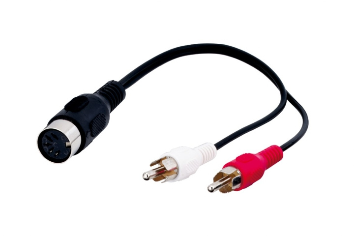 Goobay Adapter för ljudkabel, DIN-uttag till stereo RCA-kontakt DIN uttag 180 ° (5-pin) > 2x RCA-kontakt (ljud vänster / höger) i gruppen HEMELEKTRONIK / Kablar & Adaptrar / Ljud Analog / Adaptrar hos TP E-commerce Nordic AB (C54123)