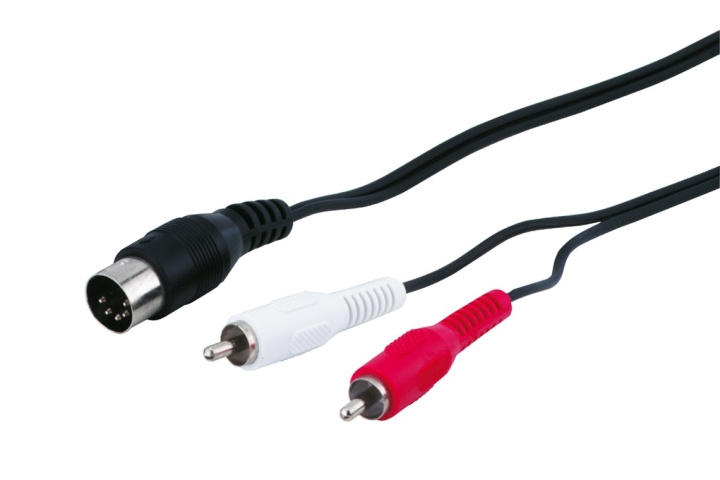 Goobay Adapter för ljudkabel, DIN-uttag till stereo RCA-kontakt DIN plugg 180 ° (5-pin) > 2x RCA-kontakt (ljud vänster / höger) i gruppen HEMELEKTRONIK / Kablar & Adaptrar / Ljud Analog / Adaptrar hos TP E-commerce Nordic AB (C54124)