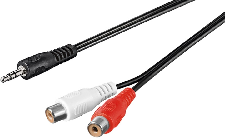 Goobay Adapter för ljudkabel 3,5 mm, plugg till stereo RCA-uttag Pawl 3,5 mm plugg (3-stift, Stereo) > 2x RCAuttag (ljud vänster / höger) i gruppen HEMELEKTRONIK / Kablar & Adaptrar / Ljud Analog / Adaptrar hos TP E-commerce Nordic AB (C54126)