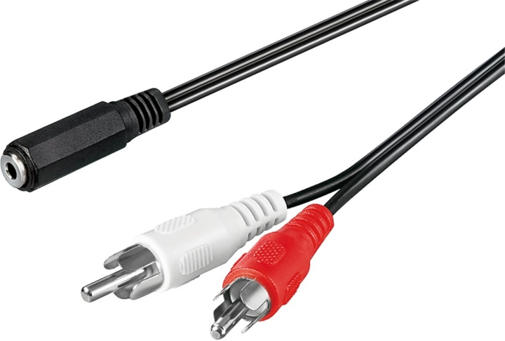 Goobay Adapter för ljudkabel 3,5 mm jack till RCA-kontakt Pawl 3,5 mm-uttag (3-pin, Stereo) > 2x RCA-kontakt (ljud vänster / höger) i gruppen HEMELEKTRONIK / Kablar & Adaptrar / Ljud Analog / Adaptrar hos TP E-commerce Nordic AB (C54127)