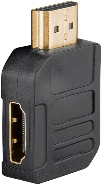 Goobay HDMI™-adapter, Guldpläterad (4K @ 60 Hz) HDMI™-uttag (typ A) > HDMI™ kontakt (typ A) 270 ° i gruppen HEMELEKTRONIK / Kablar & Adaptrar / HDMI / Adaptrar hos TP E-commerce Nordic AB (C54134)