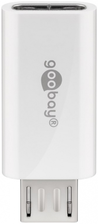 Goobay Micro-USB/USB-C™ USB OTG Hi-Speed-adapter för anslutning av laddkablar USB-C™ uttag > USB 2,0 mikro plugg (typ B)