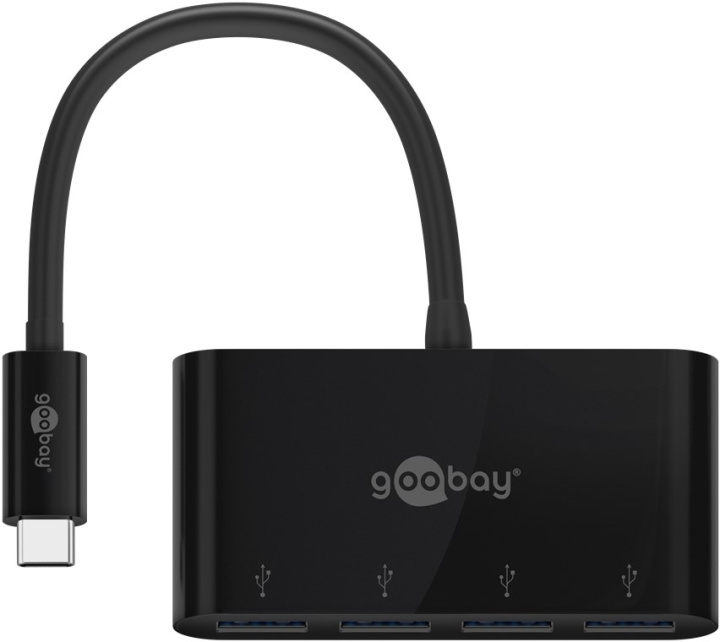Goobay 4-vägs USB-C™-multiportadapter samtidig anslutning av 4x USB-A 3.0-uttag till USB-C™-kontakt i gruppen DATORER & KRINGUTRUSTNING / Datortillbehör / USB-hubbar hos TP E-commerce Nordic AB (C54144)