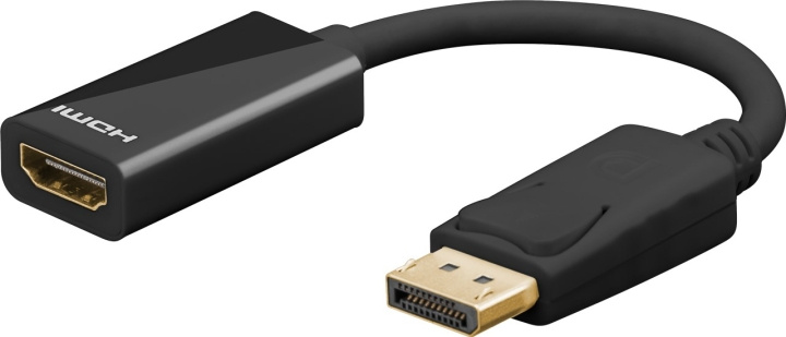 Goobay DisplayPort™/HDMI™-adapterkabel 1.2, Guldpläterad Displayport™ plugg > HDMI™-uttag (typ A) | DATORER & KRINGUTRUSTNING - Datorkablar - DisplayPort - Adaptrar | GameStuff