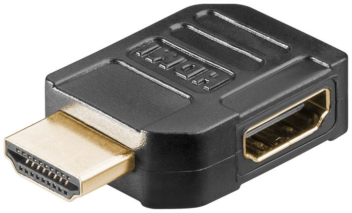 Goobay HDMI™ vinkeladapter 90°, guldpläterad, 8K @ 60 Hz HDMI™-uttag (typ A) > HDMI™ kontakt (typ A) 90 ° i gruppen HEMELEKTRONIK / Kablar & Adaptrar / HDMI / Adaptrar hos TP E-commerce Nordic AB (C54160)