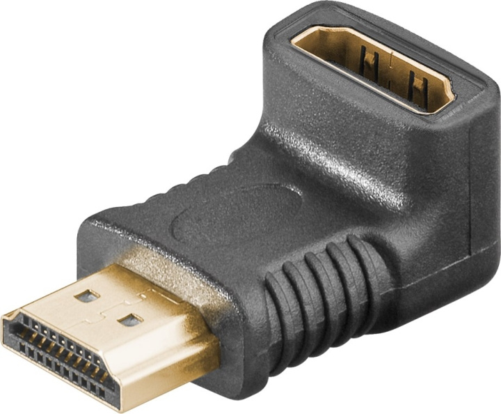 Goobay HDMI™ vinkeladapter 270°, guldpläterad, 8K @ 60 Hz HDMI™-uttag (typ A) > HDMI™ kontakt (typ A) 270 ° i gruppen HEMELEKTRONIK / Kablar & Adaptrar / HDMI / Adaptrar hos TP E-commerce Nordic AB (C54161)