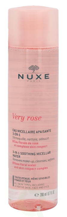 Nuxe Very Rose 3-In-1 Soothing Micellar Water 200 ml All Skin Types, Including i gruppen SKÖNHET & HÄLSA / Hudvård / Ansiktsvård / Ansiktsvatten & Facemist hos TP E-commerce Nordic AB (C54300)