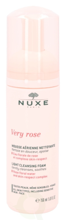 Nuxe Very Rose Light Cleansing Foam 150 ml All Skin Types, Including Sensitive, Skin-Face i gruppen SKÖNHET & HÄLSA / Hudvård / Ansiktsvård / Rengöring hos TP E-commerce Nordic AB (C54301)